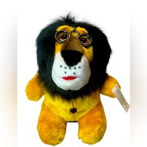 Vintage 1970’s Plush Gold & Black Hubert the Lion Bank for Harris Bank.  New